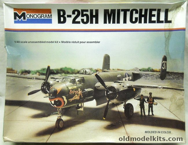 Monogram 1/48 B-25H Mitchell Medium Bomber, 5500 plastic model kit